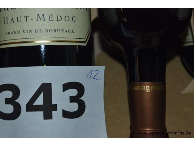 12x fles rode wijn, château beaumont, haut-médoc, 2010, 75cl - afbeelding 3 van  3