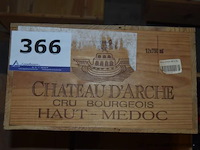 12x fles rode wijn, château d'arche, cru bourgeois haut-médoc, 2003, 75cl - afbeelding 1 van  2