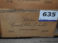12x fles rode wijn, château grands sillons gabachot, pomerol, 1994, 12x75cl - afbeelding 1 van  1