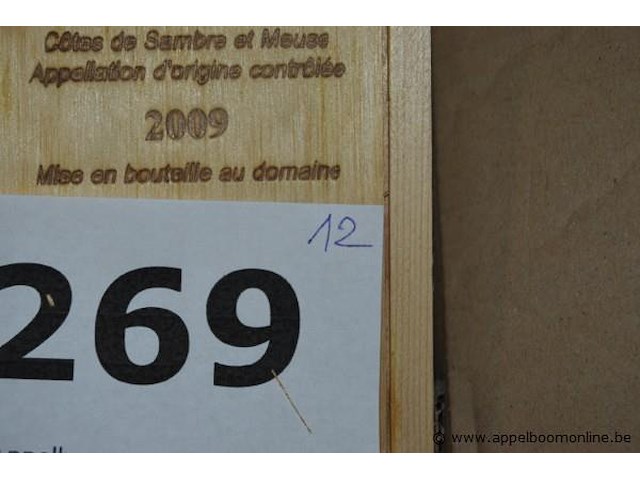 12x fles rode wijn, clos des zouaves, côtes de sambre et meuse, 2009, 75cl - afbeelding 3 van  3
