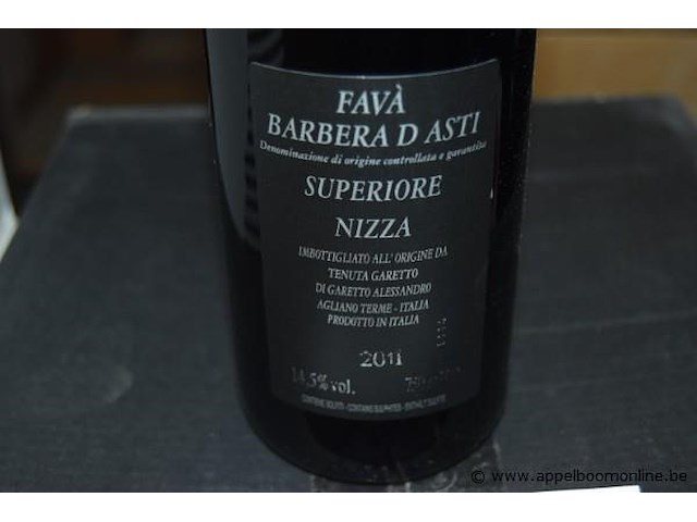 12x fles rode wijn, tenuta garetto, favà barbera d'asti superiore nizza, 2011, 75cl - afbeelding 3 van  4