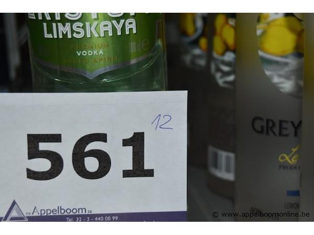 12x fles vodka, wo. 8x eristoff limskaya, 1x fair. premium vodka, 3x elit by stolichnaya - afbeelding 3 van  3