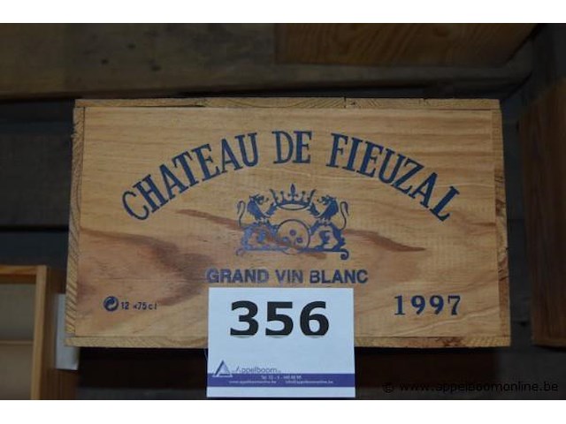 12x fles witte wijn, chateau de fieuzal, grand vin blanc, 1997, 75cl - afbeelding 1 van  1