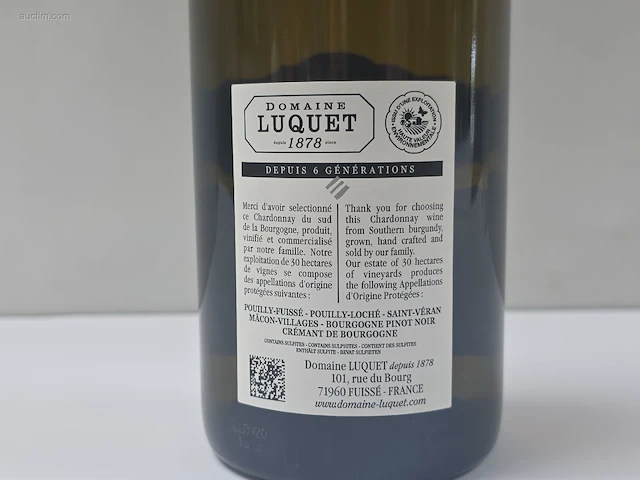 (12x) fles(sen) clos de condemine macon- villages... - afbeelding 5 van  7