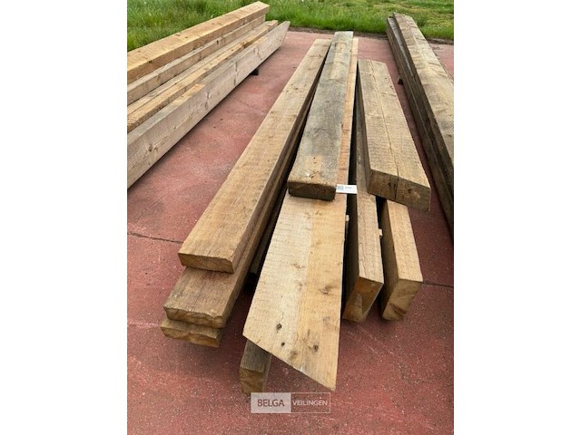 12x houten balken l200 cm - afbeelding 1 van  3