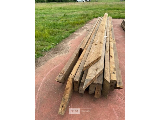 12x houten balken l550 cm - afbeelding 1 van  3