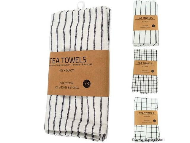 12x keukenhanddoeken 45x60 - afbeelding 1 van  3