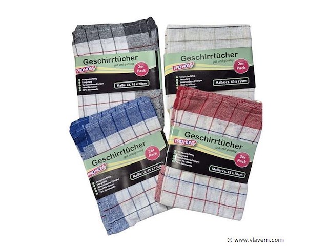 12x keukenhanddoeken 45x70 - afbeelding 1 van  1