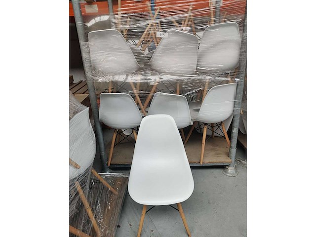 12x kuipstoel wit excl. container (12x) - afbeelding 3 van  4