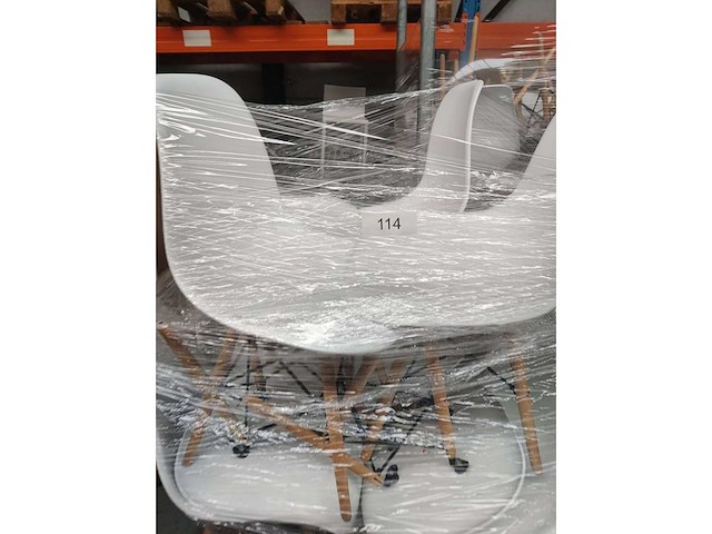 12x kuipstoel wit excl. pallet (12x) - afbeelding 1 van  3