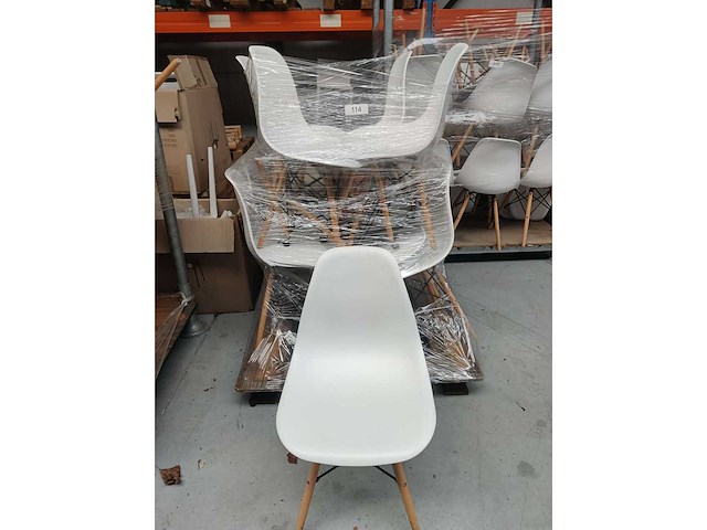 12x kuipstoel wit excl. pallet (12x) - afbeelding 2 van  3