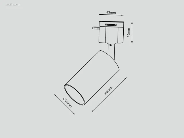(12x) railspot gu10 armatuur cilinder zand zwart... - afbeelding 7 van  7