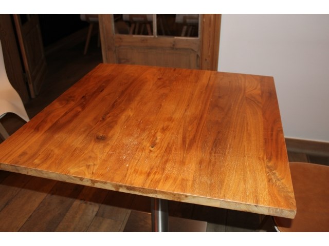 12x restaurant-tafel 80x80cm notelaar - afbeelding 2 van  5
