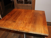 12x restaurant-tafel 80x80cm notelaar - afbeelding 2 van  5