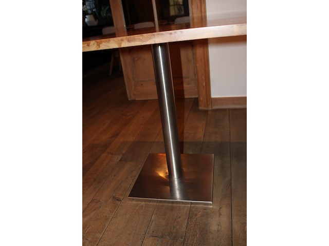 12x restaurant-tafel 80x80cm notelaar - afbeelding 3 van  5