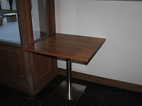 12x restaurant-tafel 80x80cm notelaar - afbeelding 4 van  5