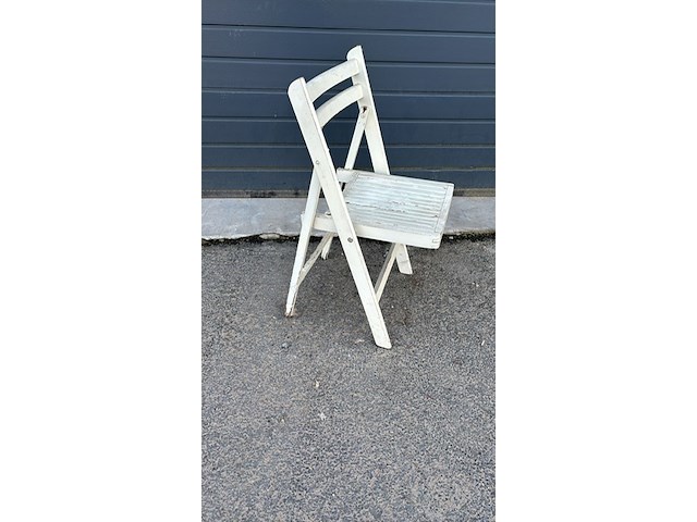 12x retro houten klapstoelen - afbeelding 1 van  1