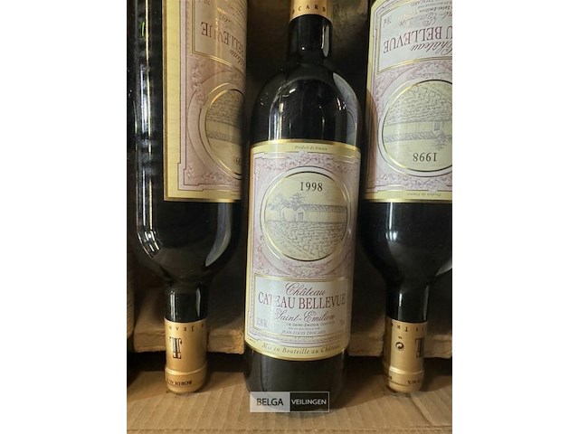 12x rode wijn chateau bellevue - afbeelding 2 van  4