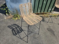 12x rotan barstoel stapelbaar flexfurn palm - afbeelding 1 van  2