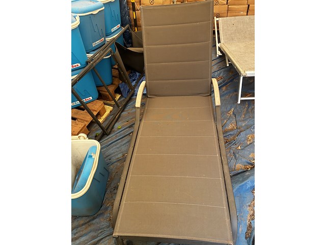 12x strandstoel zwart alu frame - afbeelding 1 van  1