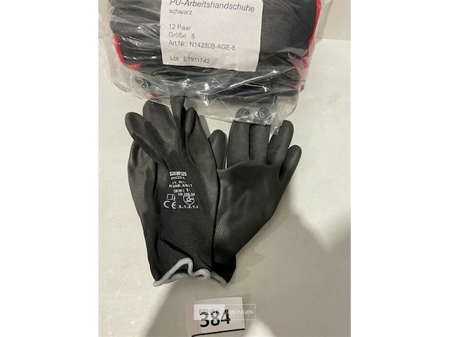 12x werkhandschoen maat 8 - afbeelding 3 van  3