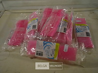 12x20 st plastieken roze messen - afbeelding 1 van  3