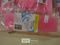 12x20 st plastieken roze messen - afbeelding 2 van  3