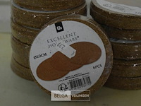 12x6st kurkonderleggers ø10 cm - afbeelding 2 van  2