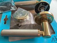 13 deurkrukken koper met inox - afbeelding 4 van  5