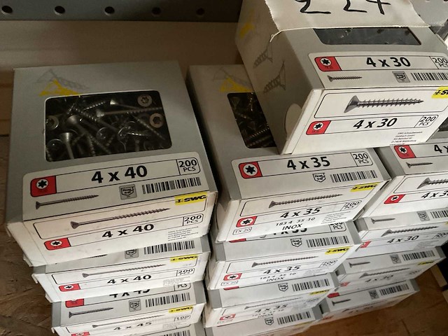 13 dozen inox houtschroeven - afbeelding 3 van  4