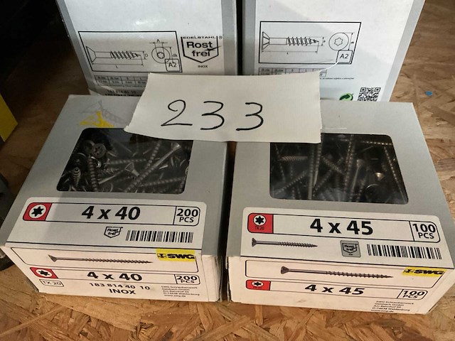 13 dozen inox houtschroeven - afbeelding 3 van  5