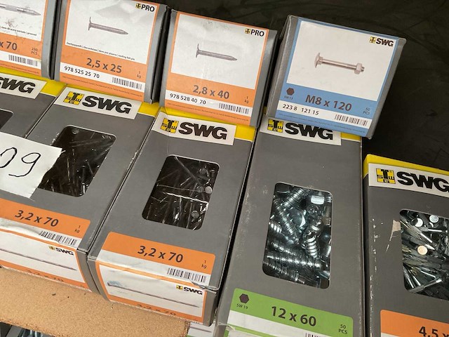 13 dozen staalnagels en houtschroeven - afbeelding 3 van  6
