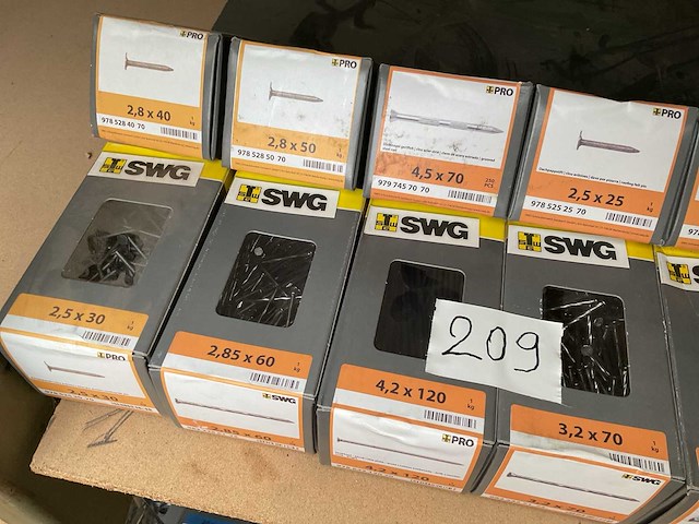 13 dozen staalnagels en houtschroeven - afbeelding 5 van  6