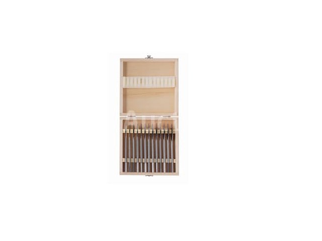 13 kraft&dele houten spadebits in een houten doos - afbeelding 3 van  3