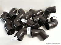 13 x bocht 67° 50 mm bruin pvc regenafvoer - afbeelding 1 van  2