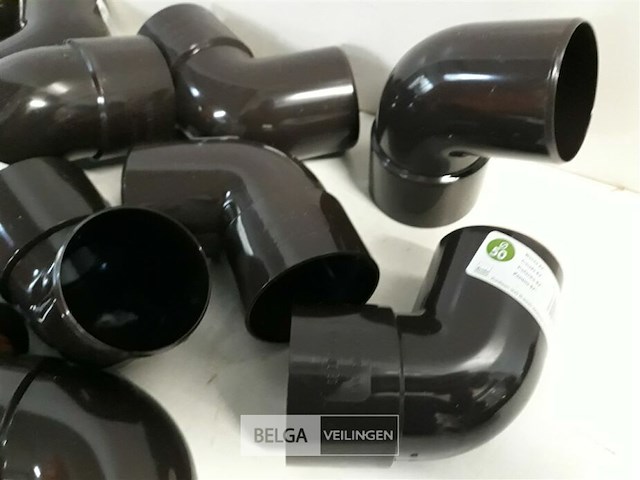 13 x bocht 67° 50 mm bruin pvc regenafvoer - afbeelding 3 van  3