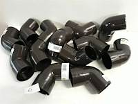 13 x bocht 67° 50 mm bruin pvc regenafvoer - afbeelding 2 van  3