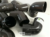 13 x bocht 67° 50 mm bruin pvc regenafvoer - afbeelding 3 van  3