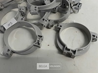 13 x buisbeugel 80mm licht grijs pvc regenafvoer - afbeelding 3 van  3