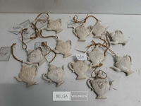 13 x hangdeco theepot 7 cm - afbeelding 1 van  3