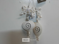 13 x hangdeco wit/zilver 2 assorti - afbeelding 3 van  3