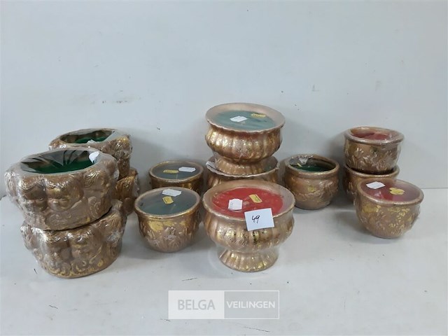 13 x kaars in potje mix - afbeelding 1 van  3