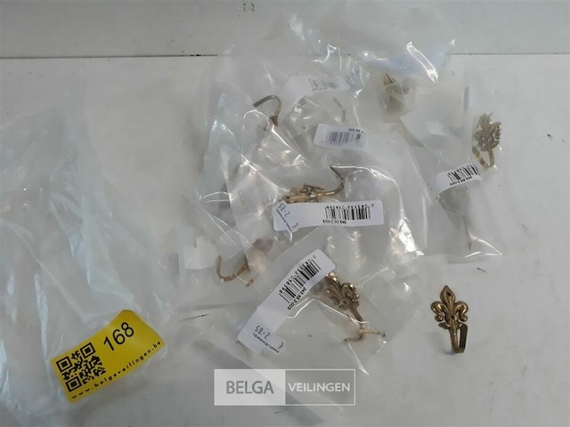 13 x messing haak 55 mm - afbeelding 1 van  3
