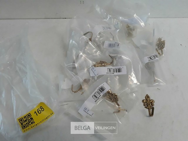 13 x messing haak 55 mm - afbeelding 2 van  3