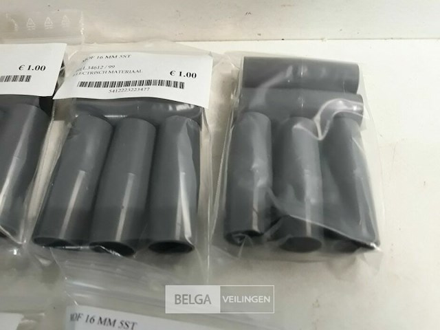 13 x mof voor pvc buis 16 mm grijs 5 stuks - afbeelding 3 van  3