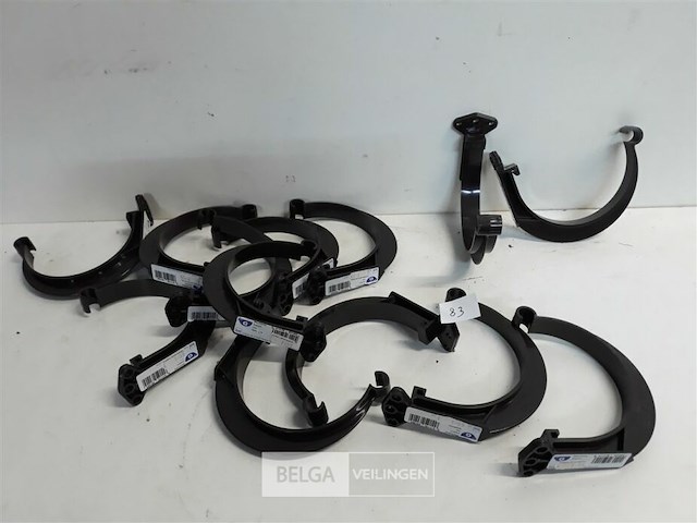 13 x ophangbeugel 125mm bruin pvc regenafvoer - afbeelding 1 van  3