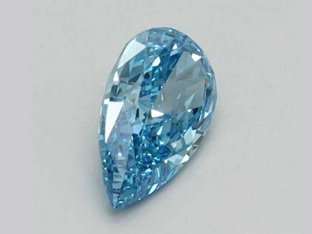 1,32 ct pear cut lichtblauwe topaas – glacier blue - afbeelding 3 van  3