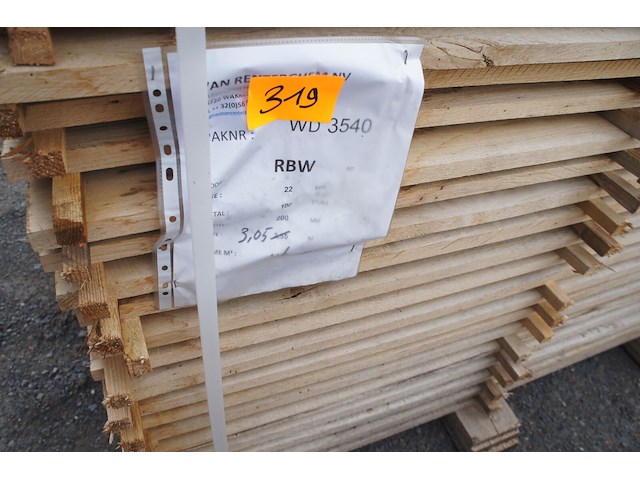 1,34 m³ eiken planken 22mm - afbeelding 2 van  3