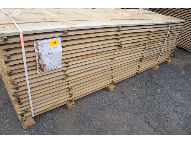 1,34 m³ eiken planken 22mm - afbeelding 1 van  4
