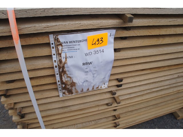 1,34 m³ eiken planken 22mm - afbeelding 2 van  4